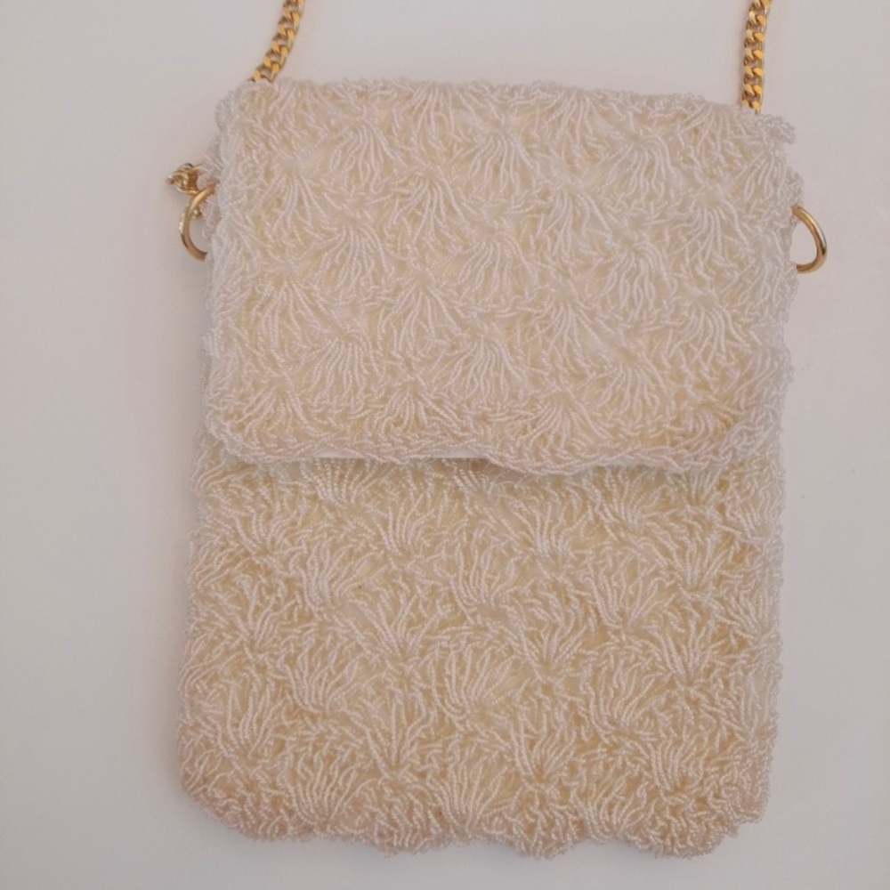 Gorgeous Vintage Beaded Pearled Evening Bag 1950